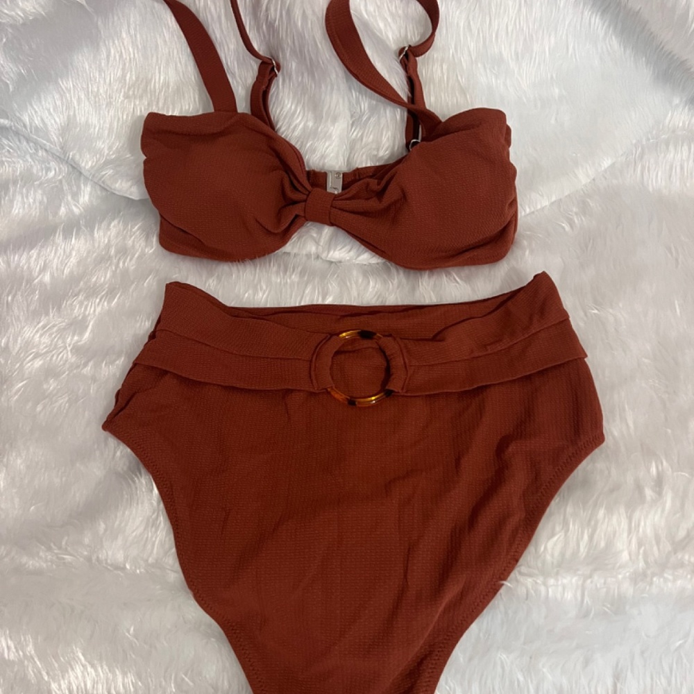 COPY - NWT 2 Piece Ridged Bikini High Waisted Bathing Suite